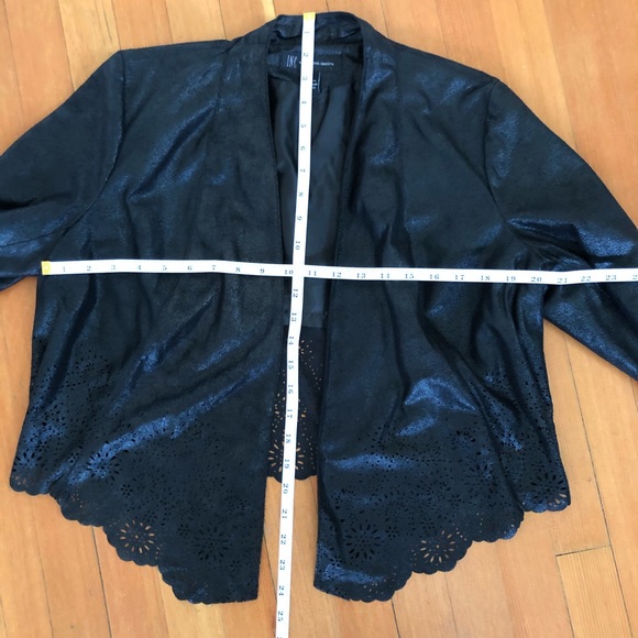 INC Light Faux Leather Jacket Cutout Sz L - Picture 6 of 7